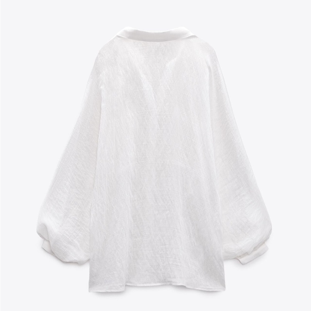 Zara sheer white button down